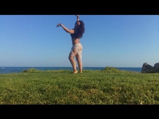 Natalia kalinina belly dance on the nissi beach