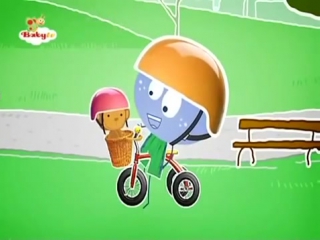 Babytv stick with mick mick is riding his bicycle (english)