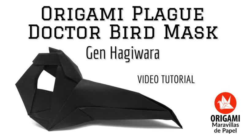 Origami plague doctor bird mask