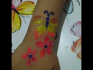 Глиттер тату helga mehndi