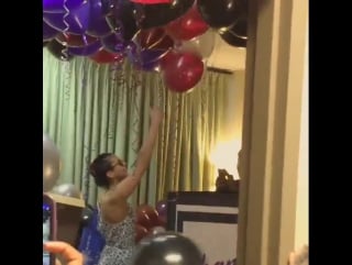 Room full of balloons surprise was a success for @ninadobrev | #wraponelenagilbert #tvds6 #tvd