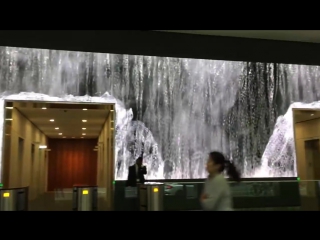 Salesforce lobby waterfall video