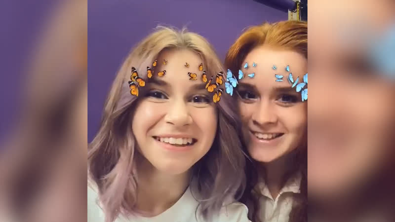 Маруся климова и настя рыжик в новых летних масках с бабочками