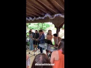 Video darren criss at brian merediths wedding via emma popes ig story