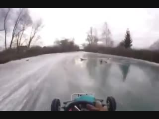 Go karting on ice