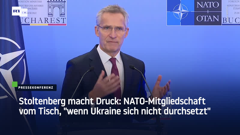Stoltenberg macht druck nato mitgliedschaft vom tisch, "wenn ukraine sich nicht durchsetzt"