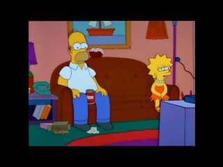 Homer & lisa watching football / гомер и лиза смотрят футбол (the simpsons / симпсоны)