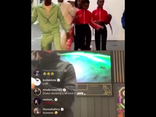 #drake and #diddy and family turning up on live