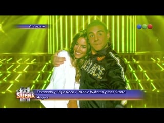 Fer dente y sofía reca son robbie williams y joss stone tu cara me suena