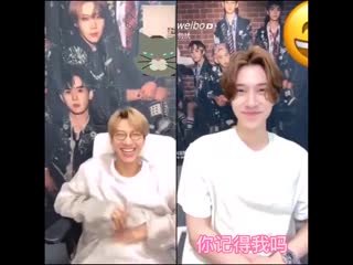 200712 video call ten got caught yawning on screen hendery got caught hitting the screen