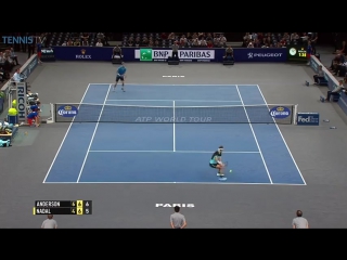 Atp paris 2015 kevin anderson vs rafael nada l/ матчбол андерсона