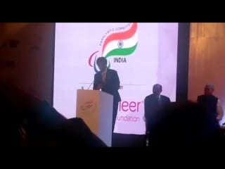 Shah rukh khan at an event to greet athletes of indian paralympic contingent for asian para games 2018 at convention hall ashoka