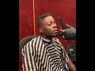 Had to get a cut before i did my adlibs, can’t be looking dusty while i’m making these bangers 😂😂#lockedin