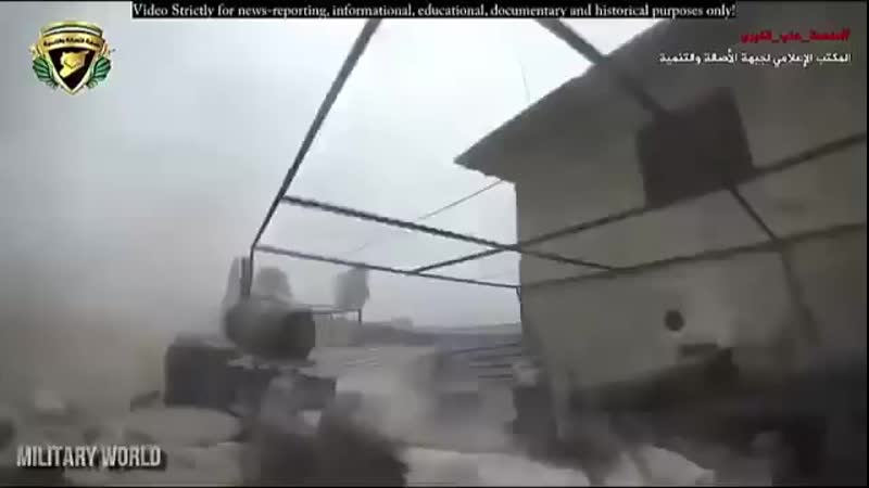 Стрелковый бой от первого лица в сирии, снимает боевик