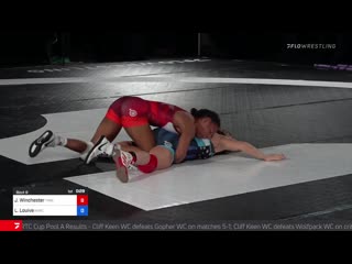 Jacarra winchester vs lauren louive scrap it out at 58kg