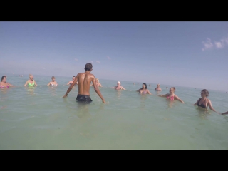 Water aerobics in the sea orix