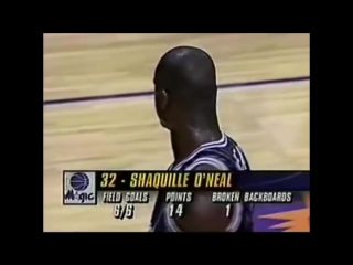 Shaquille o'neal backboard breaking dunks compilation