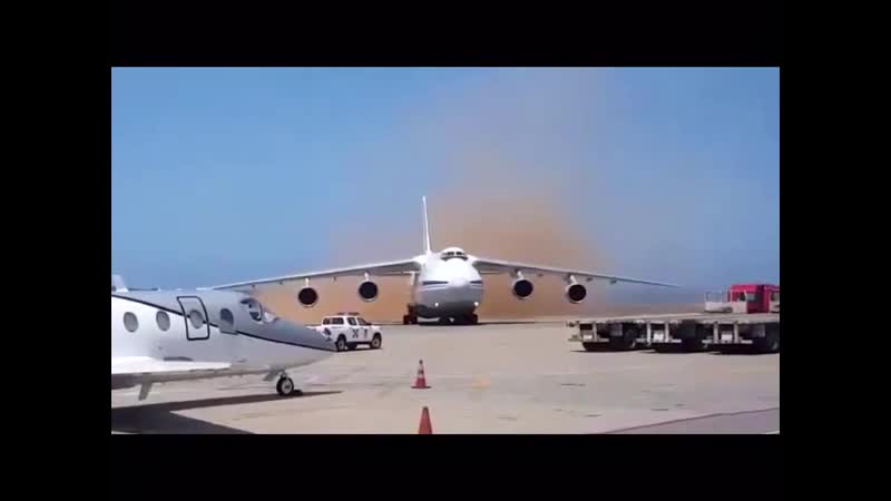 Antonov an 124 airplane that landed in caracas venezuela today, on march 23 2019