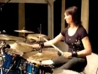 Emmanuelle caplette on drums funk song