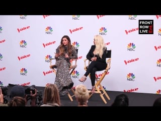 Christina aguilera alisan porter press conference the voice season 10 finale