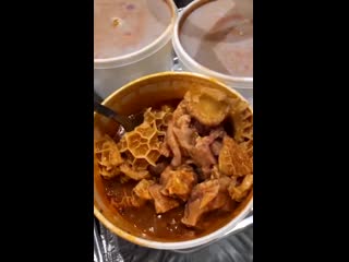 Cardi b with her menudo menudo is a traditional mexican soup, made with cow's stomach in broth with a red chili pepper base