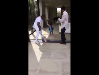 Kanye with fonzworth bentley and zoie celebrating easter at kim and kanye’s bel air home