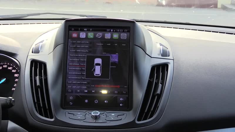 Магнитола в стиле tesla на ford kuga 2013 #megazvuk