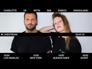 Charlotte de witte b2b enrico sangiuliano livestream