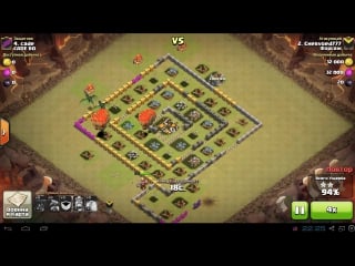 Clash of clans (нападения шарами и драконами на кв)