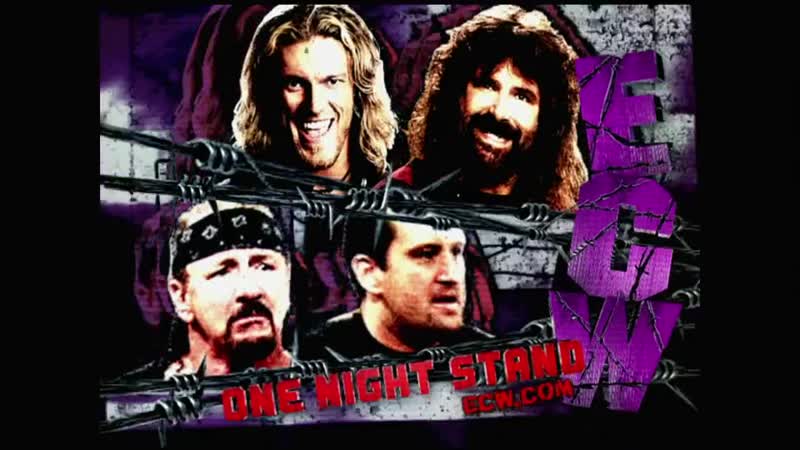 |wm| эдж, мик фоули и лита против томми дримера и терри фанка ecw one night stand 2006