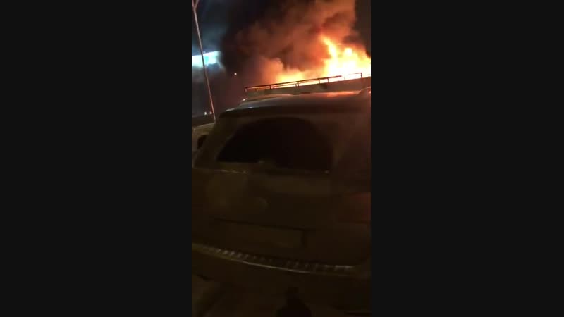 Массовое возгорание машин в пмгп