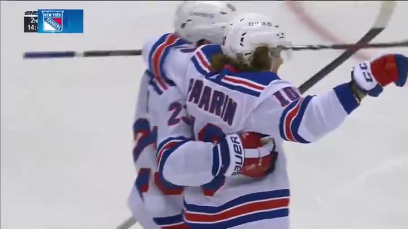 Adam fox buries the panarin pass for a power play goal from downtown! nyr