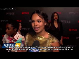 13 reasons why alisha boe reacts to the show being picked up for season 2 access hollywood rus(sub)