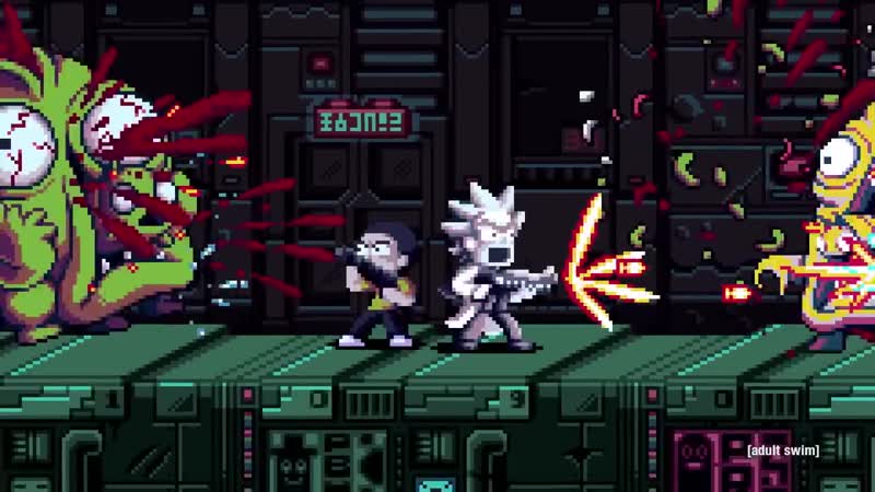 Новый ролик «рика и морти» в пиксель арте