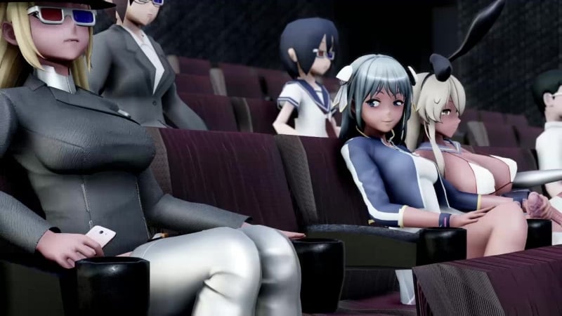 800px x 450px - ã€mmd futaã€‘movie theater (birdway)