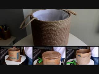 Diy halat sepet yapımı rope basket