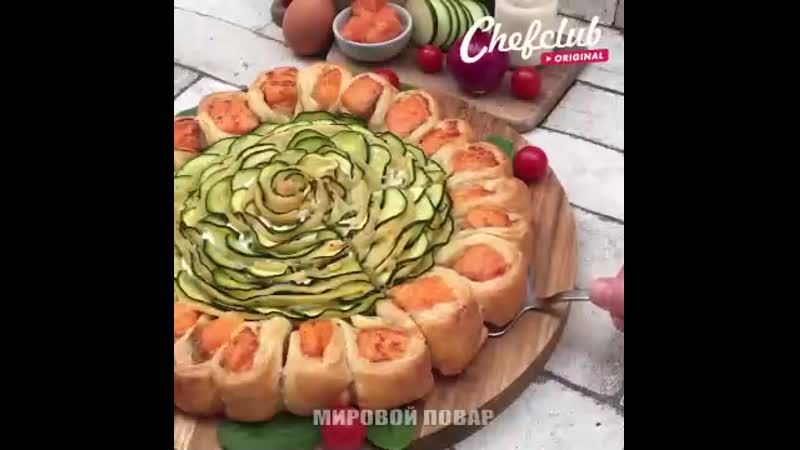 Необычный пирог с рыбой