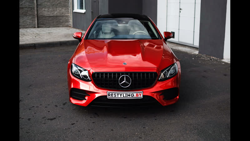 Mercedes c238 оклейка в пленку bruxsafol ruby red