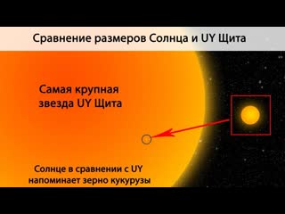 Самая большая звезда во вселенной ✦ uy щита, ✦ в 5 млрд раз превосходящая солнце по объему