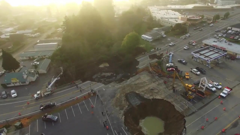 ✔ особое мнение огромный провал грунта в орегоне, сша