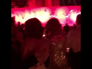 @salmahayek beside #selenagomez and #theweekend can you guess who are the other dancers in this video i took at the #metball a