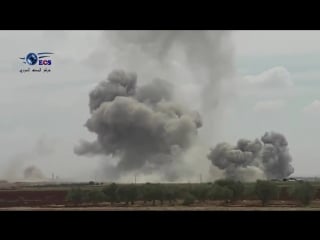 Syria heavy airstrikes and artillery bombardment on area of lataminah this morning n hama