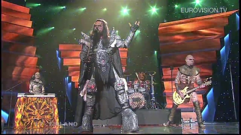 Lordi hard rock hallelujah (finland) 2006 eurovision song contest winner