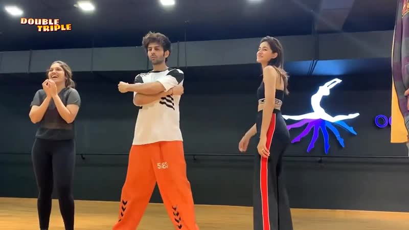 Bhumi pednekar, ananya panday and kartik aaryan full on masti at dance rehearsal