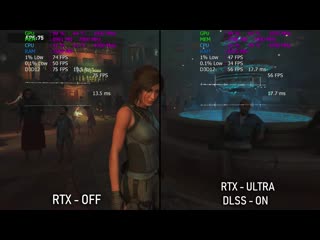 Shadow of the tomb raider rtx dlss on vs off (graphics frame rate) (2)