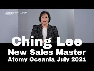 Ching lee, new sales master, atomy oceania, july nov 2021