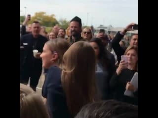 Millie arriving at ulta beauty