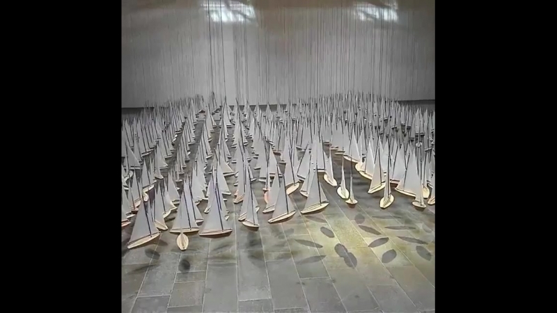 Armada is a kinetic installation by jacob hashimoto #other@ #installation art@