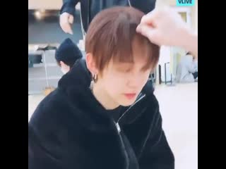 This is not a wig can i check it for real pulls yeonjuns hair aggressively ah! ᷅ᴥ ᷄