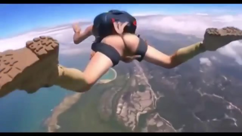 Прыжок с парашютом голой порно видео